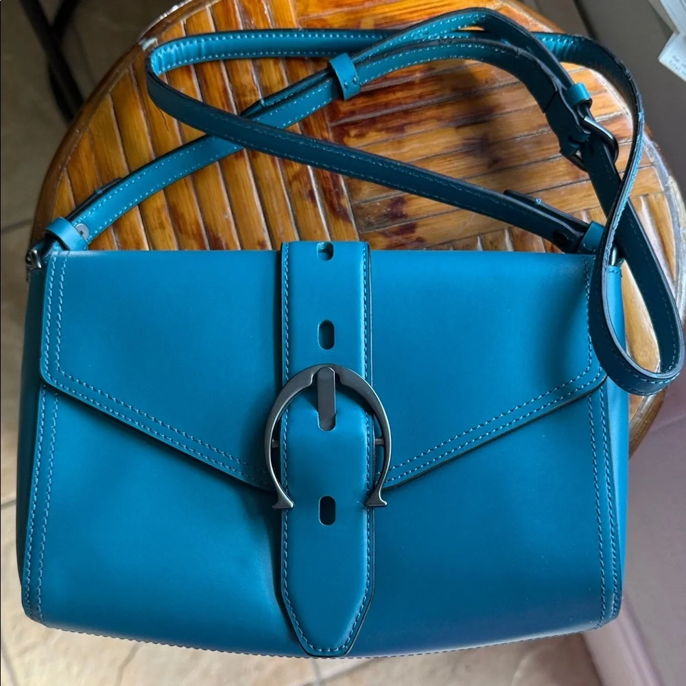 Etienne Aigner Teal Crossbody Bag - Picture 1 of 7
